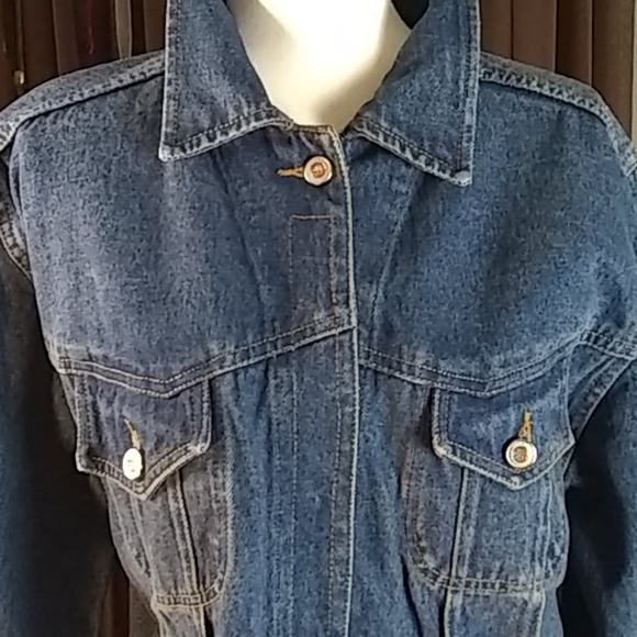 Denim Jean Jacket, Size L, Color Blue - Picture 2 of 6